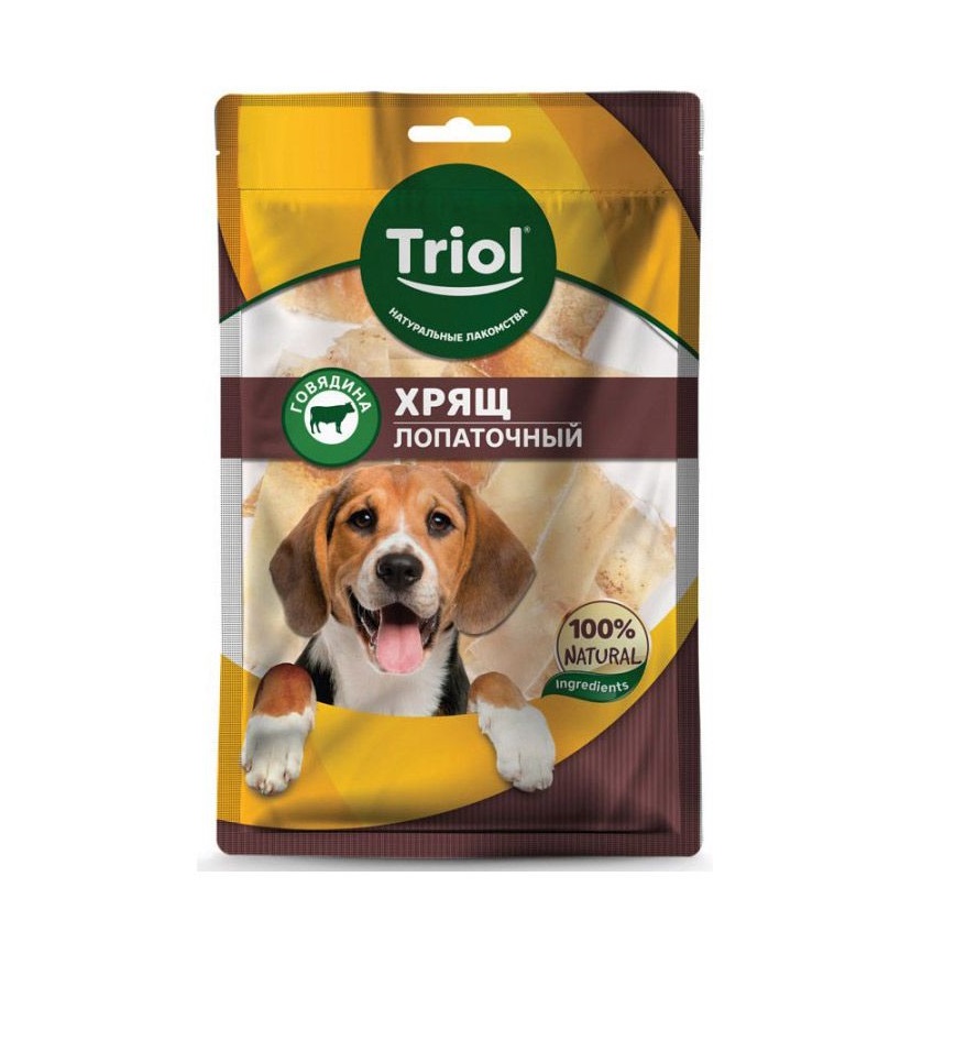 Хрящ Лопаточный Говяжий 50гр - лакомство для собак (Triol)