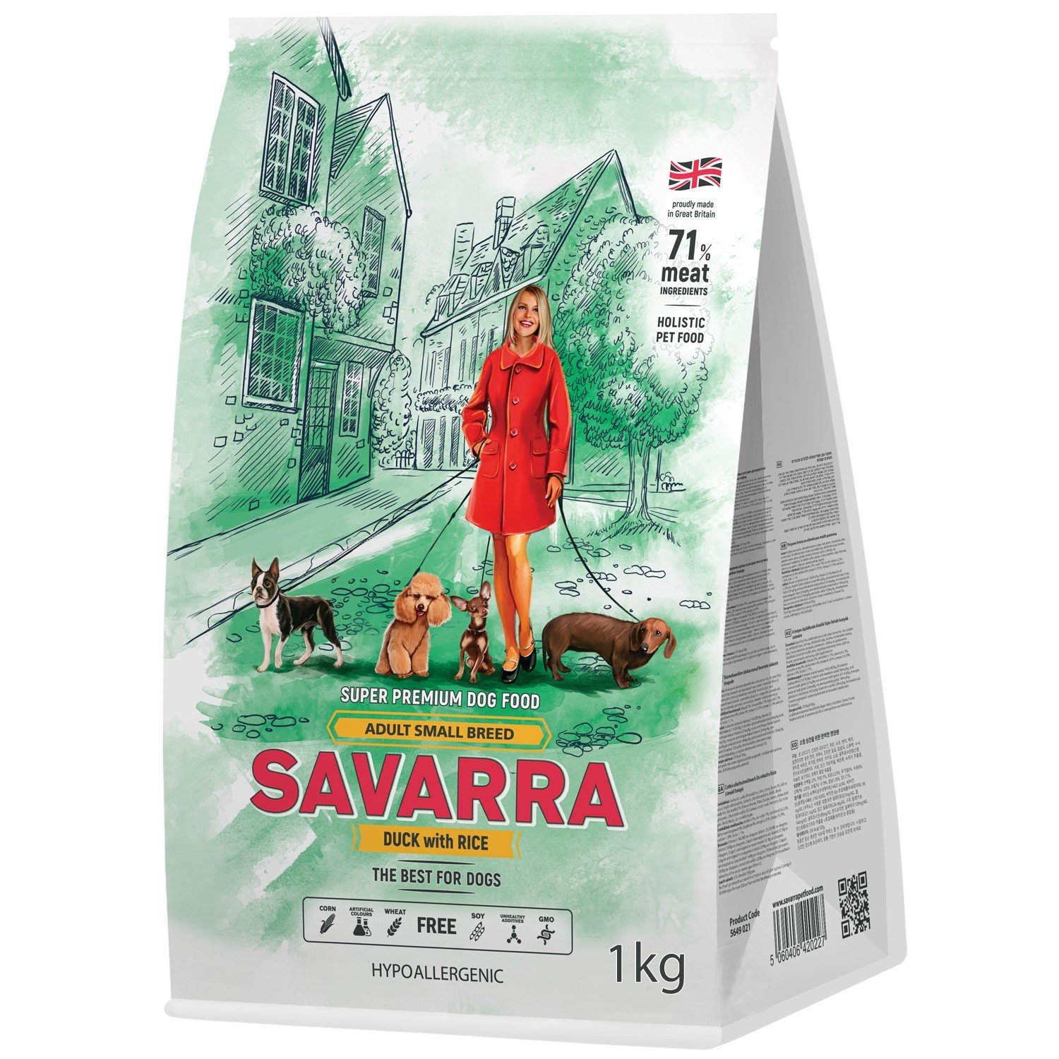 Саварра 1кг - Утка - для Мелких собак (Savarra)