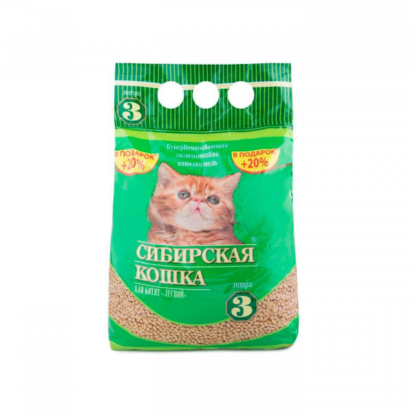 Сибирская кошка для котят "Лесной", древесный, 3л + 20% в подарок + Подарок