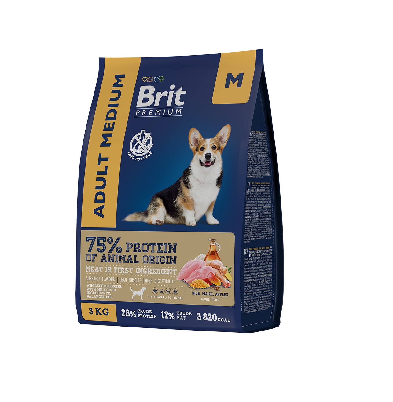 Брит 3кг для собак Средних пород Курица (Brit Premium by Nature)