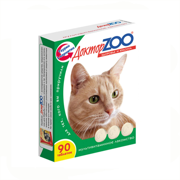 Доктор Зоо для кошек 90шт, Протеин + Подарок