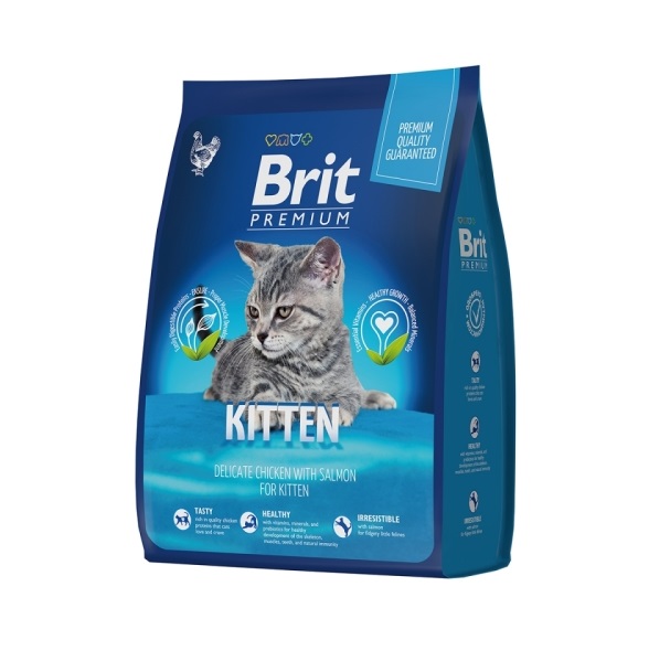 Брит Премиум 800гр - Курица Киттен, для Котят (Brit Premium by Nature)