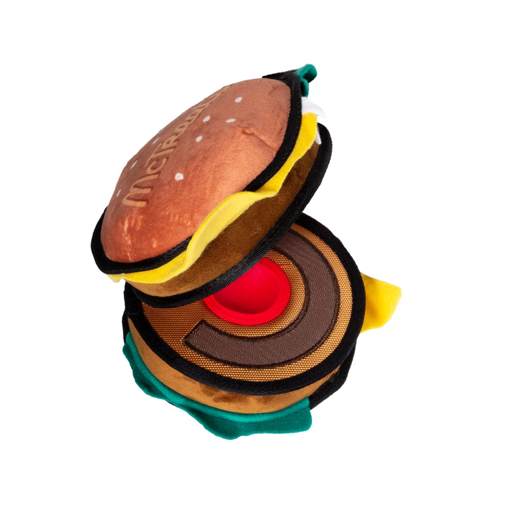 Игрушка для собак Гамбургер для тритсов с пищалкой 18см, серия TRICK'O'TREATS арт.75523 (GiGwi)