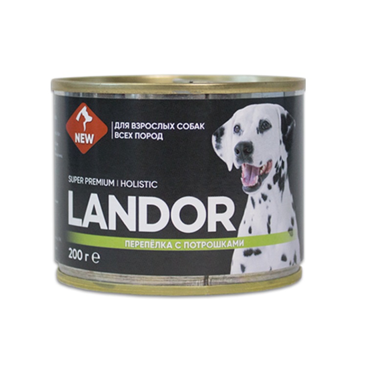 Ландор 200гр - Перепелка/Потрошки - консервы для Собак (Landor)