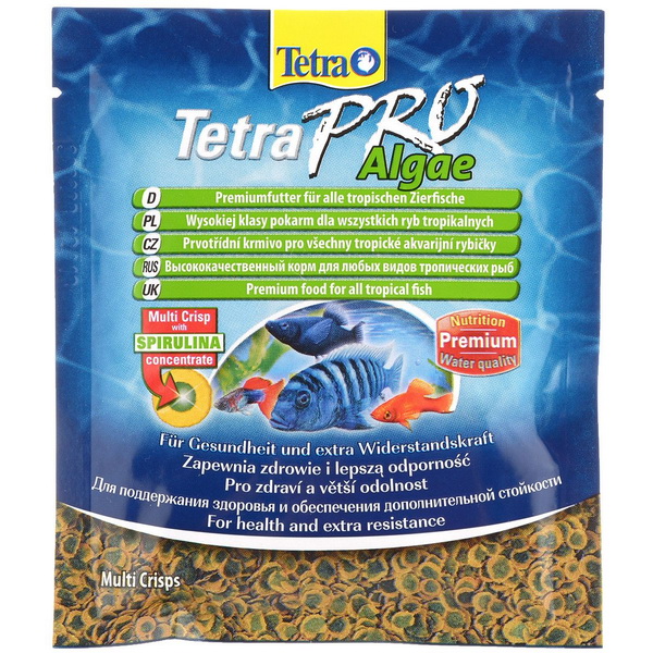 Тетра Про Алга Чипс 12гр (Pro Algae Crisps), Чипсы со Спирулиной для всех видов рыб (Tetra)