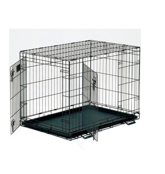 Клетка для собак (106х71х76см) Черная, 2 двери (Midwest Crate)