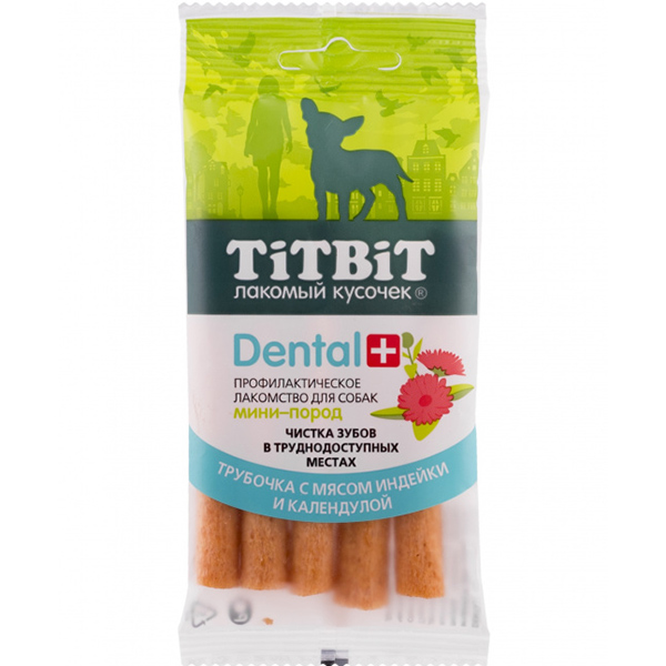 Дентал+ Трубочка 18гр - Индейка - для собак Мелких (TitBit)