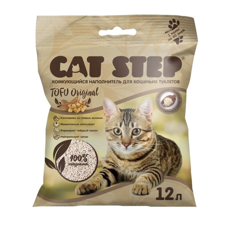 Кэт Стэп Комкующийся 12л - Тофу Оригинал (Cat Step)