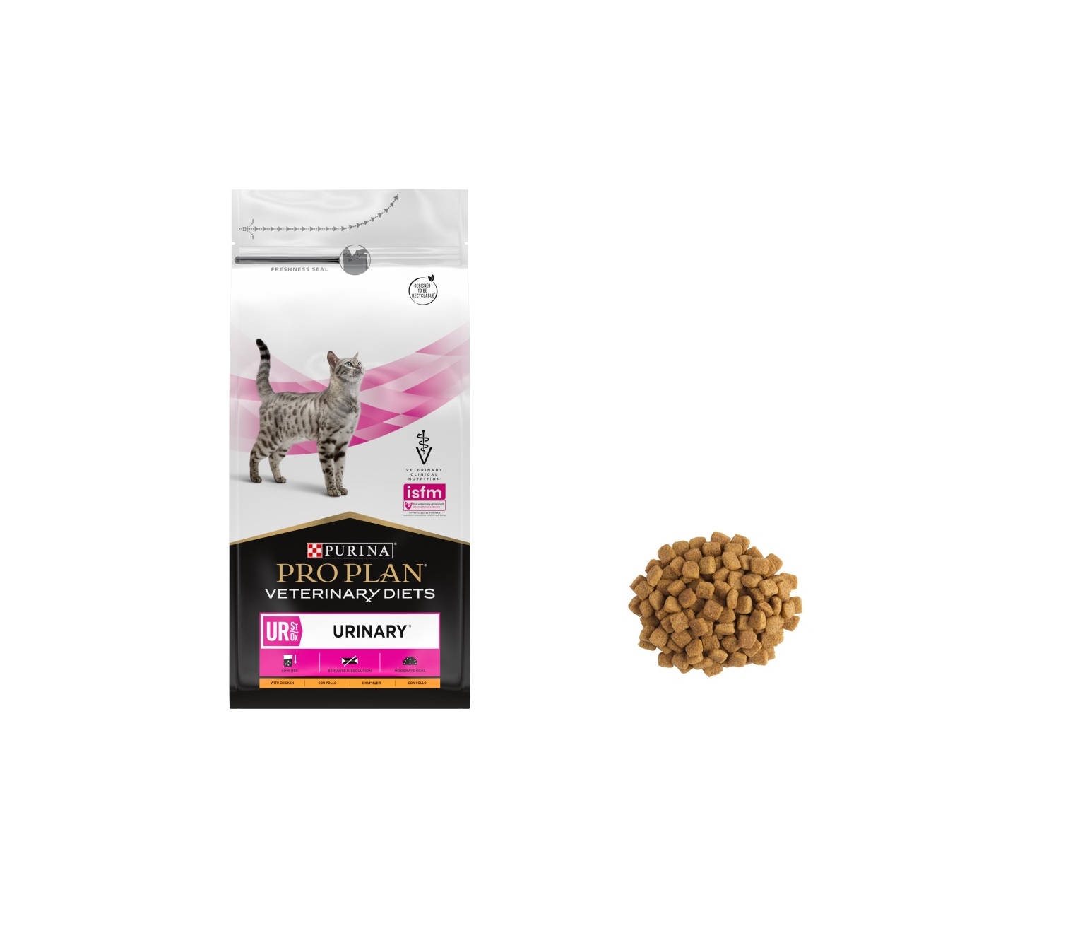 Пурина UR - весовой (1кг) - диета для кошек при мочекаменной болезни (Курица) (Purina) + Подарок