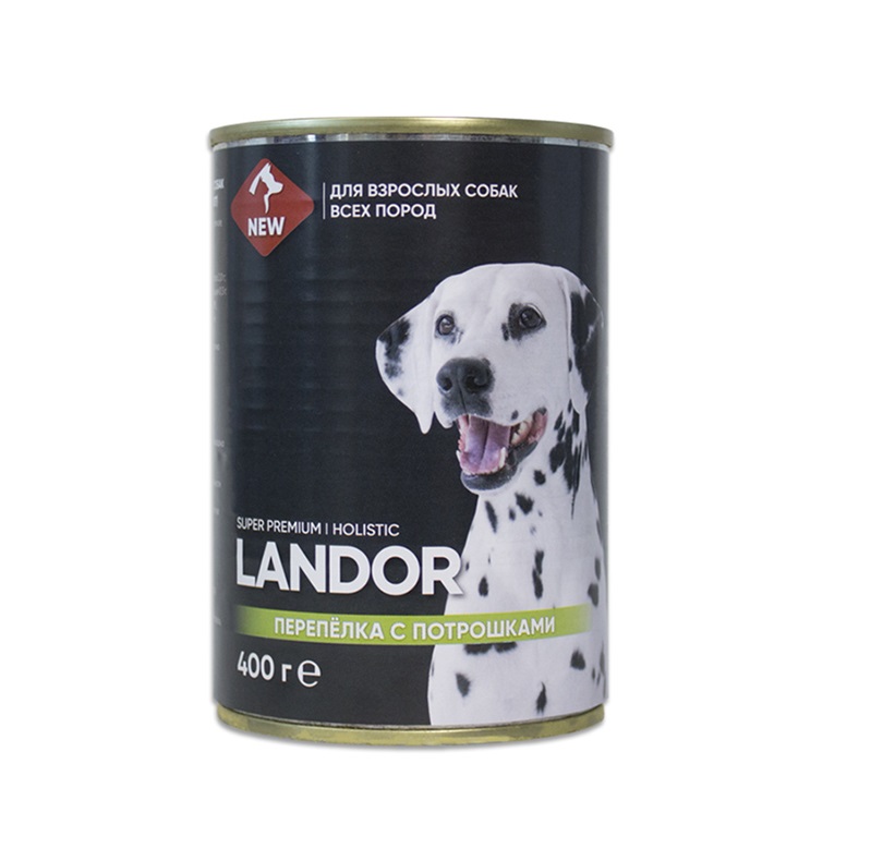 Ландор 400гр - Перепелка/Потрошки - консервы для Собак (Landor)