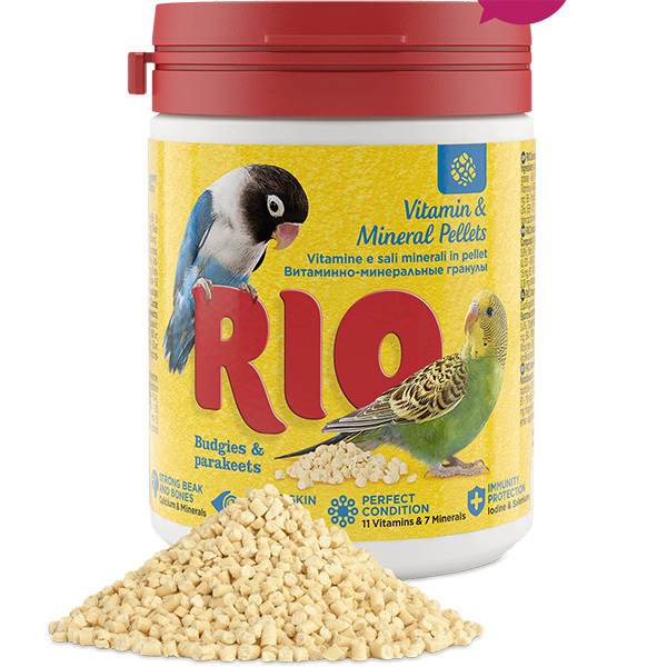 Рио - витаминно-минеральные гранулы для волнистых и средних попугаев 120гр (Rio)