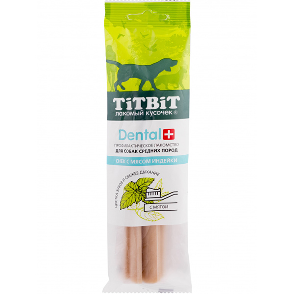 Дентал+ Снек 85гр - Индейка - для собак Средних (TitBit)