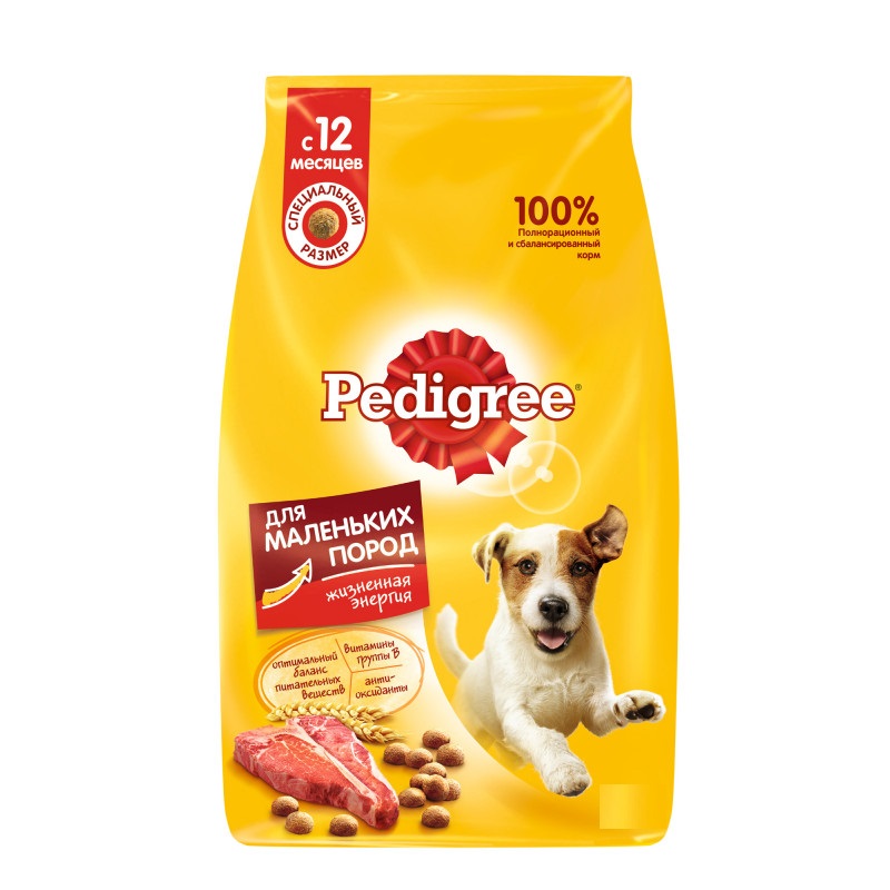 Педигри 2,2кг - Говядина, для собак Мелких (Pedigree)