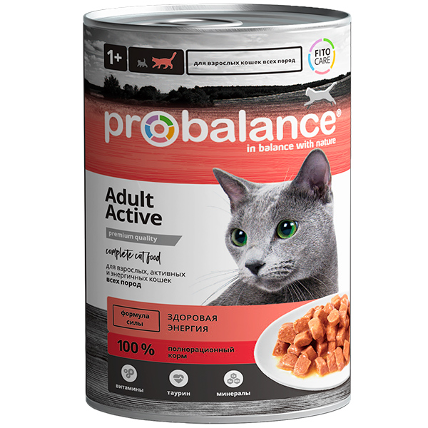 ПроБаланс 415гр - Актив, консервы для кошек (ProBalance)