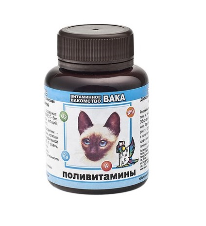 Поливитамины для кошек 80шт "Вака"